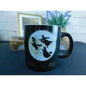 Come We Fly Disney Hocus Pocus Witch Silhouette Mug Black Coffee Tea